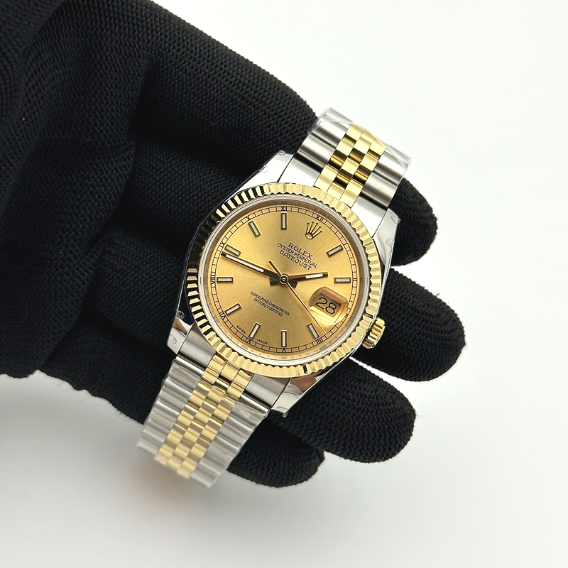 BP공장 롤렉스 데이저스트 36 옐로우골드콤비 샴페인다이얼 브레이슬릿 Rolex DateJust YG Combi&Champagne Dial V2 출고 전 실물 검수사진 5