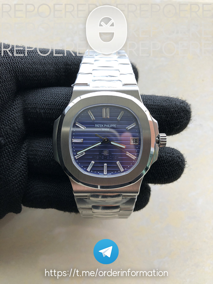 PF 노틸러스 점보 5711 40주년기념 한정판 NAUTILUS JUMBO 5711 40TH PF 1:1 BEST EDITION BLUE TEXTURED DIAL ON SS BRACELET A324 CLONE 출고 전 실물 검수사진 2