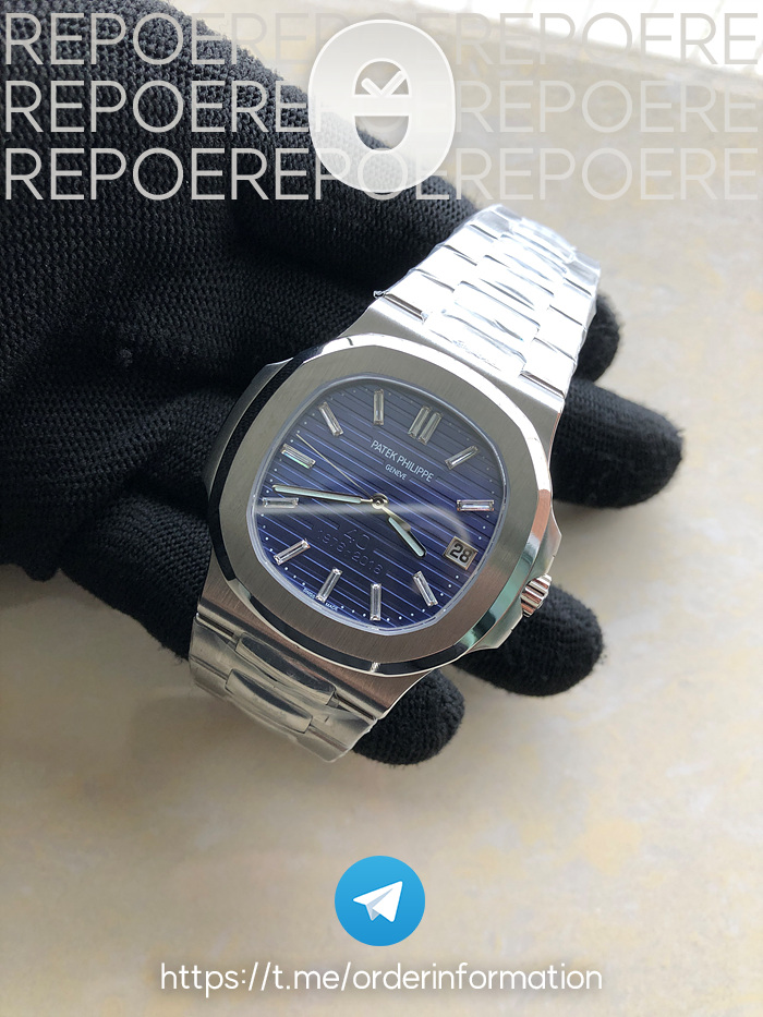 PF 노틸러스 점보 5711 40주년기념 한정판 NAUTILUS JUMBO 5711 40TH PF 1:1 BEST EDITION BLUE TEXTURED DIAL ON SS BRACELET A324 CLONE 출고 전 실물 검수사진 4