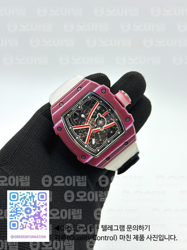 리차드밀 RM67-02 하이점프 스켈레톤다이얼 화이트나일론스트랩 RM 67-02 High Jump Skeleton Dial on White Nylon Strap 6T51 출고 전 실물 검수사진 2