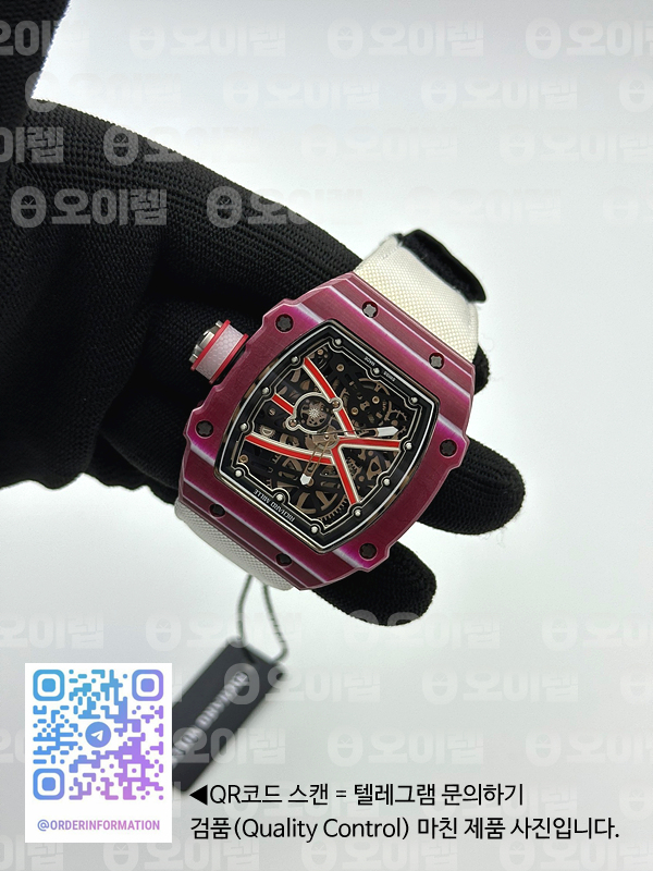 리차드밀 RM67-02 하이점프 스켈레톤다이얼 화이트나일론스트랩 RM 67-02 High Jump Skeleton Dial on White Nylon Strap 6T51 출고 전 실물 검수사진 5