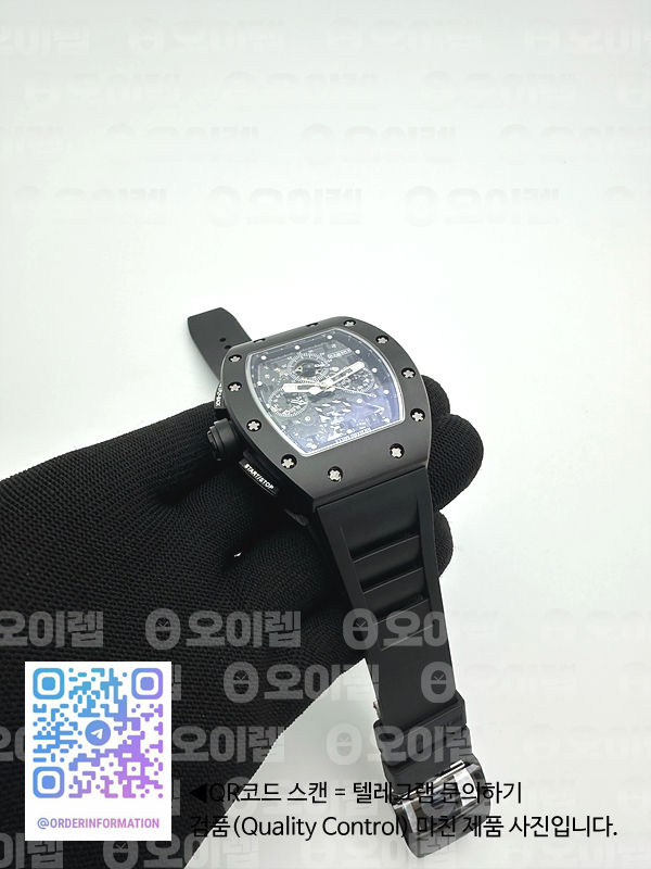 KU공장 리차드밀 RM011 풀세라믹 스켈레톤 크로노그래프 RM011 CERAMIC CHRONOGRAPH CRYSTAL SKELETON DIAL BLACK ON BLACK RUBBER STRAP A7750 KV공장 출고 전 실물 검수사진 7