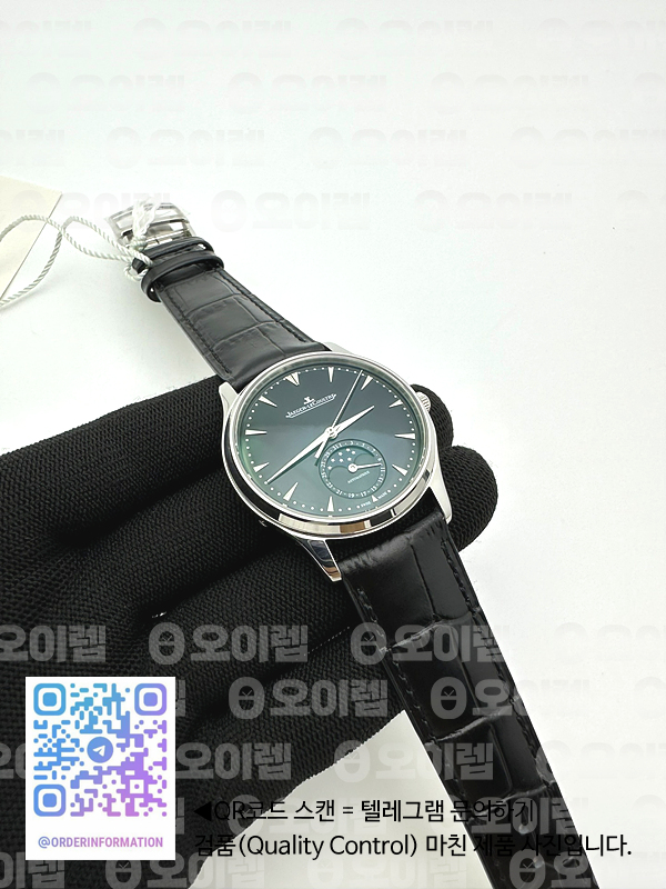 ZF공장 예거르쿨트르 마스터 울트라씬 문페이즈 스틸 블랙다이얼 Master Ultra Thin Moon 1368420 SS Black Dial on Black Leather Strap V3 SA925 Super Clone 출고 전 실물 검수사진 3
