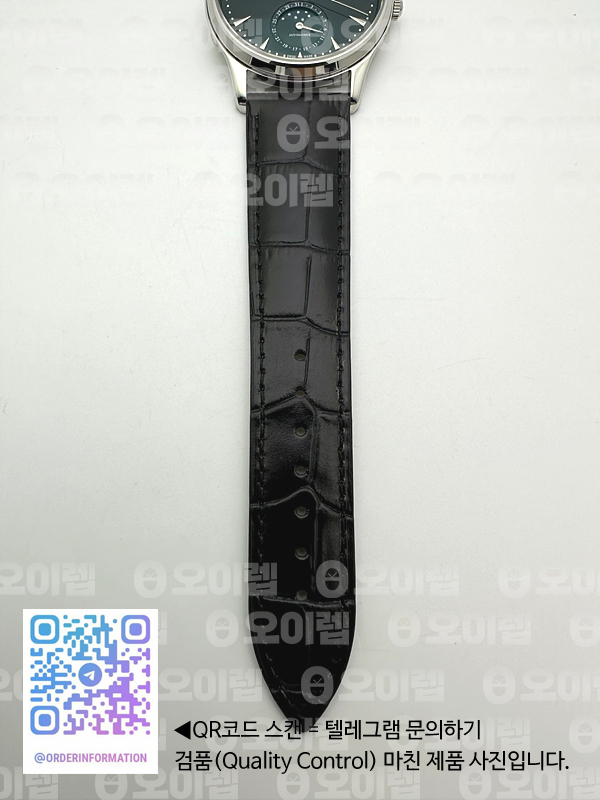 ZF공장 예거르쿨트르 마스터 울트라씬 문페이즈 스틸 블랙다이얼 Master Ultra Thin Moon 1368420 SS Black Dial on Black Leather Strap V3 SA925 Super Clone 출고 전 실물 검수사진 12