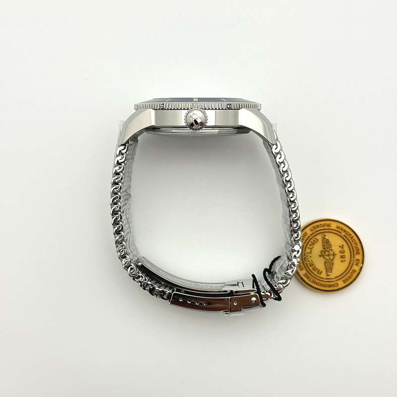 브라이틀링 슈퍼오션 헤리티지 스틸 블루다이얼 세라믹베젤 매쉬밴드 SUPER OCEAN HERITAGE BLUE CERAMIC BEZEL SS BLUE DIAL ON SS BRACELET A2824 출고 전 실물 검수사진 6