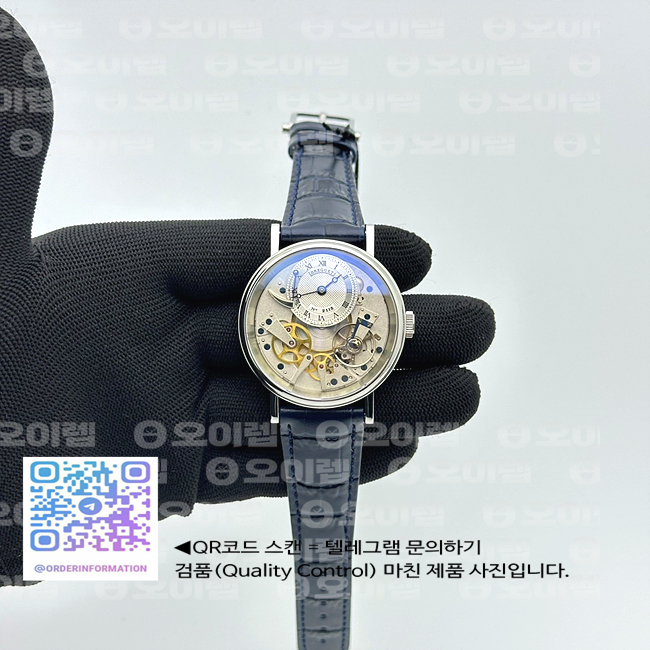 SF공장 v2 브레게 라 트레디션 7057BB/11/9W6 스틸 화이트다이얼 가죽스트랩 Tradition 7057BB/11/9W6 SS Real PR Silver Skeleton Dial 출고 전 실물 검수사진 1