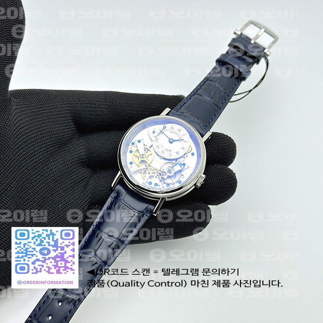 SF공장 v2 브레게 라 트레디션 7057BB/11/9W6 스틸 화이트다이얼 가죽스트랩 Tradition 7057BB/11/9W6 SS Real PR Silver Skeleton Dial 출고 전 실물 검수사진 4
