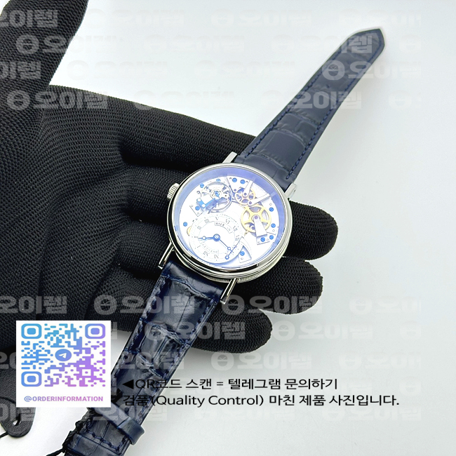 SF공장 v2 브레게 라 트레디션 7057BB/11/9W6 스틸 화이트다이얼 가죽스트랩 Tradition 7057BB/11/9W6 SS Real PR Silver Skeleton Dial 출고 전 실물 검수사진 6