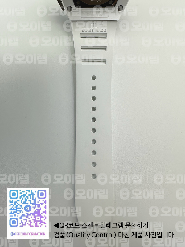 KU공장 리차드밀 RM011 블루마커 카본케이스 세라믹베젤 스켈레톤다이얼 러버스트랩 RM011 CARBON CASE (BLUE MARKERS) CHRONOGRAPH WHITE CERAMIC BEZEL SKELETON DIAL ON WHITE RUBBER STRAP A7750 KV공장 출고 전 실물 검수사진 13