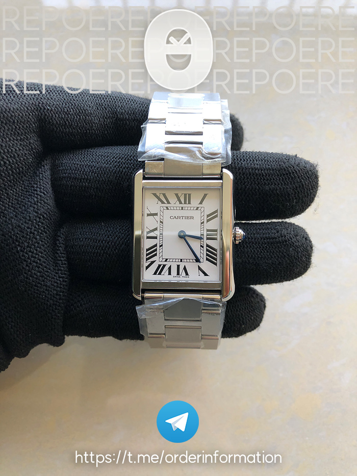 GP공장 까르띠에 탱크솔로 27MM Tank Solo SS White Dial on SS Bracelet Ronda Quartz 출고 전 실물 검수사진 1