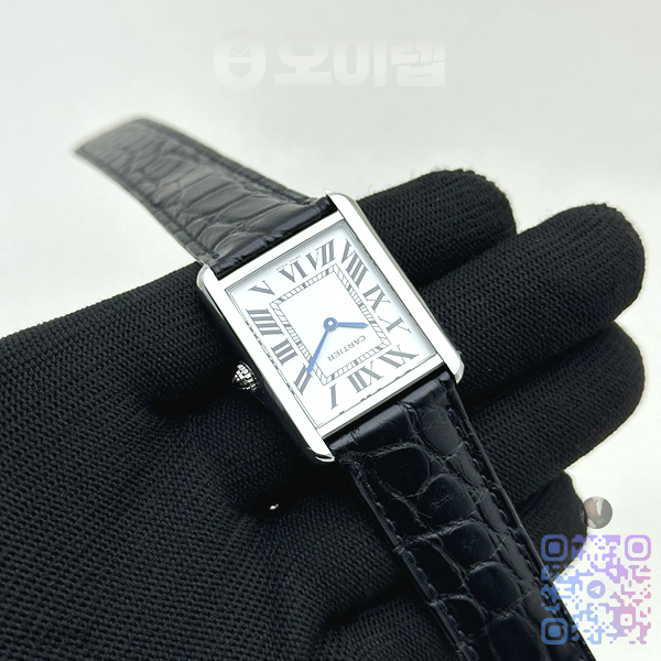 AF공장 까르띠에 탱크솔로 27MM 스틸 화이트다이얼 블랙크로커다일스트랩 출고 전 실물 검수사진 4
