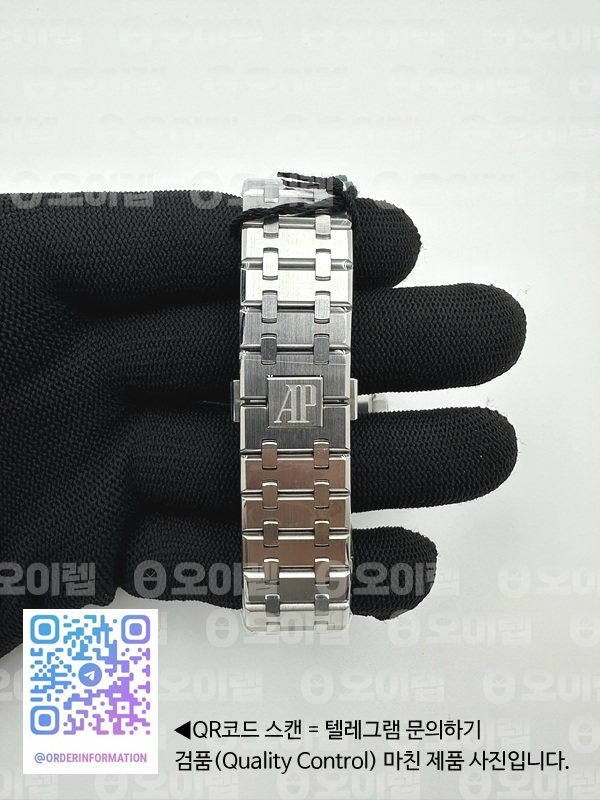 om공장 오데마피게 로얄오크 크로노그래프 26331ST 스틸 화이트앤블랙다이얼 브레이슬릿 Royal Oak Chrono 26331ST SS White/Black Dial on SS Bracelet A7750 출고 전 실물 검수사진 11