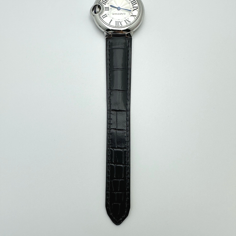 AF공장 까르띠에 발롱블루 33MM 스틸 블랙크로커다일스트랩 Ballon Bleu 33mm SS White Textured Dial on Black Crocodile Strap Jap Quartz 출고 전 실물 검수사진 10