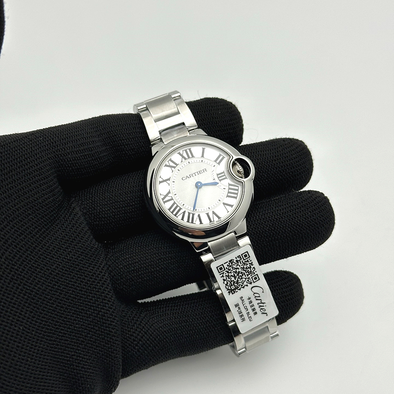 AF공장 까르띠에 발롱블루 33MM 스틸 Ballon Bleu 33mm SS White Textured Dial on SS Bracelet Jap Quartz 출고 전 실물 검수사진 2