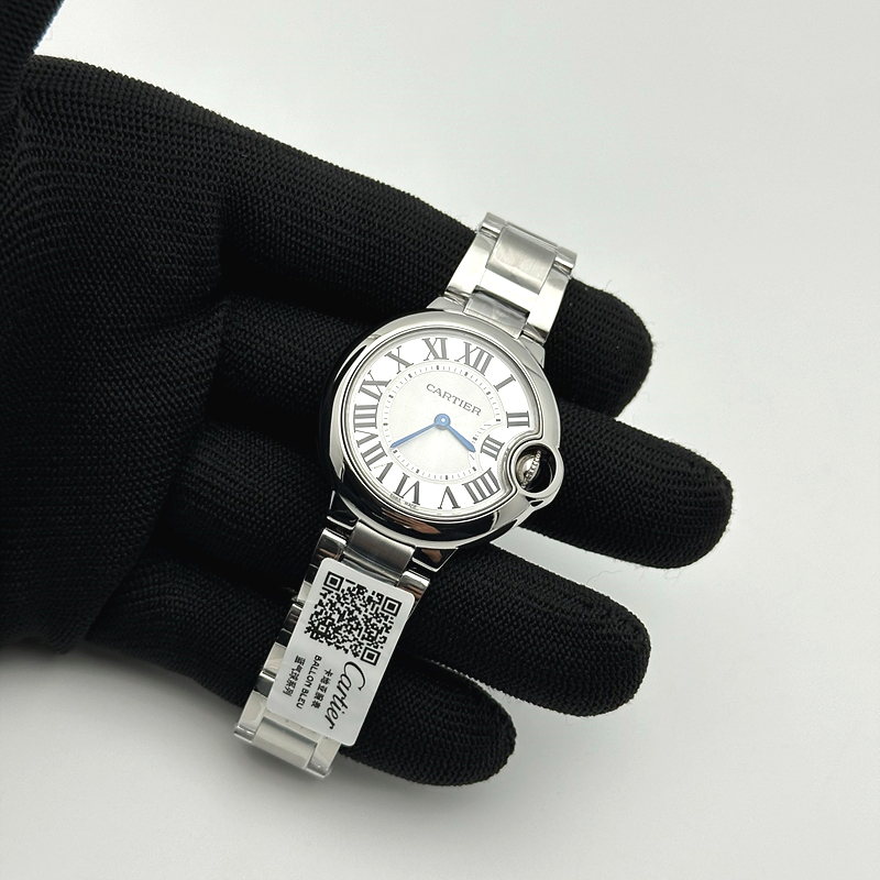 AF공장 까르띠에 발롱블루 33MM 스틸 Ballon Bleu 33mm SS White Textured Dial on SS Bracelet Jap Quartz 출고 전 실물 검수사진 3