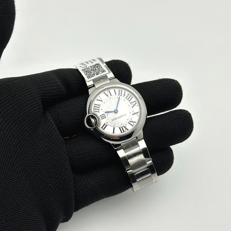 AF공장 까르띠에 발롱블루 33MM 스틸 Ballon Bleu 33mm SS White Textured Dial on SS Bracelet Jap Quartz 출고 전 실물 검수사진 4