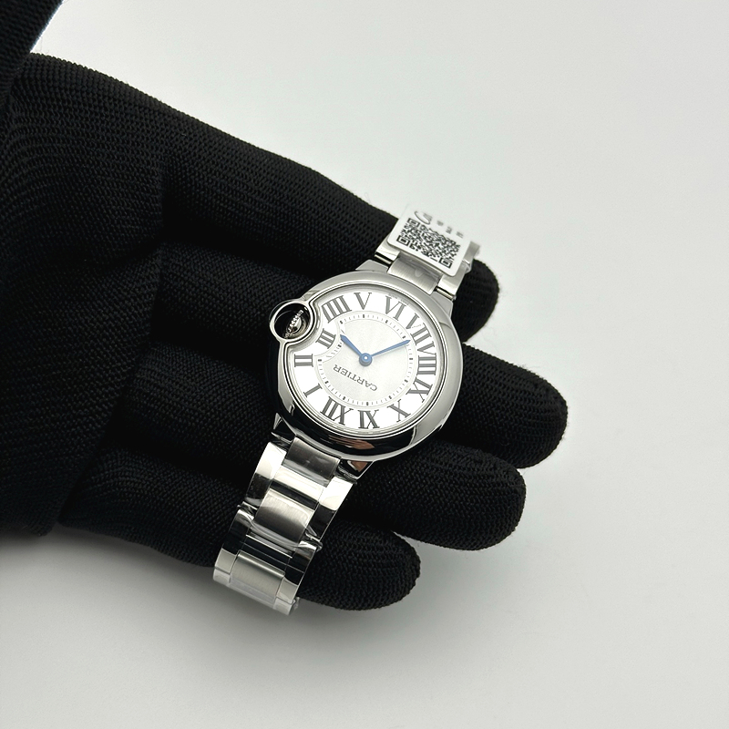 AF공장 까르띠에 발롱블루 33MM 스틸 Ballon Bleu 33mm SS White Textured Dial on SS Bracelet Jap Quartz 출고 전 실물 검수사진 5
