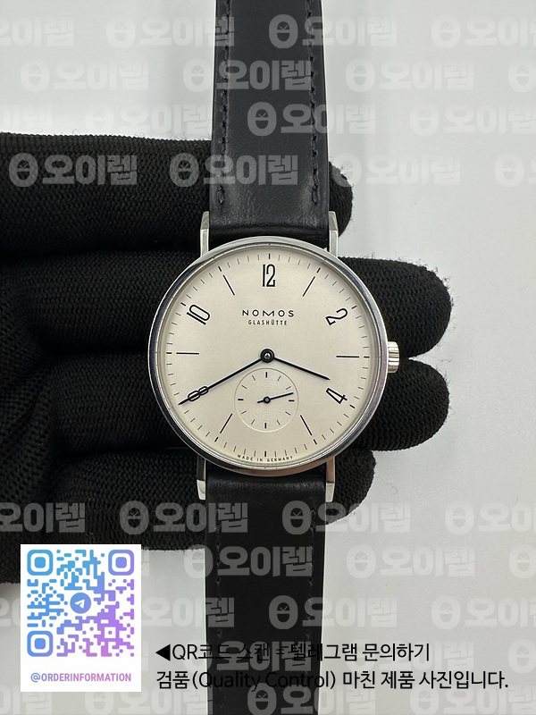 GP공장 노모스 탕겐테 TANGENTE SS CASE WHITE NUMBER MARKERS ON LEATHER ASIAN 2813 출고 전 실물 검수사진 1