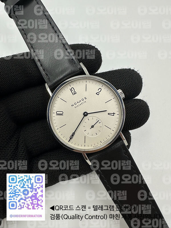 GP공장 노모스 탕겐테 TANGENTE SS CASE WHITE NUMBER MARKERS ON LEATHER ASIAN 2813 출고 전 실물 검수사진 2