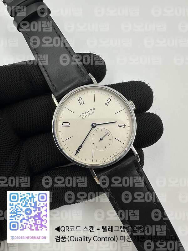 GP공장 노모스 탕겐테 TANGENTE SS CASE WHITE NUMBER MARKERS ON LEATHER ASIAN 2813 출고 전 실물 검수사진 3