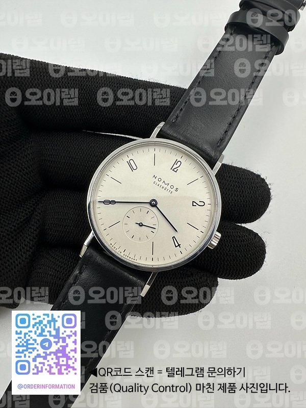 GP공장 노모스 탕겐테 TANGENTE SS CASE WHITE NUMBER MARKERS ON LEATHER ASIAN 2813 출고 전 실물 검수사진 5