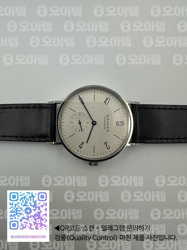 GP공장 노모스 탕겐테 TANGENTE SS CASE WHITE NUMBER MARKERS ON LEATHER ASIAN 2813 출고 전 실물 검수사진 6