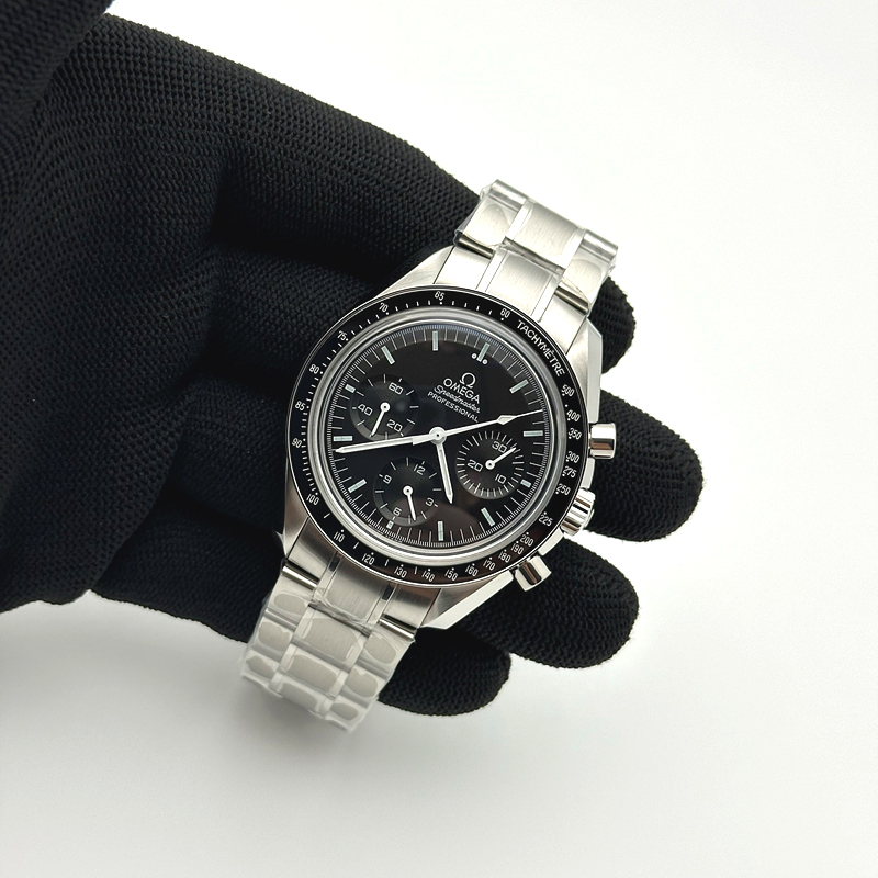 OM공장 오메가 문워치 스피드마스터 프로페셔널 스틸 블랙다이얼 브레이슬릿 SPEEDMASTER PROFESSIONAL SS BLACK DIAL ON SS BRACELET MANUAL WINDING CHRONO MOVEMENT 출고 전 실물 검수사진 3