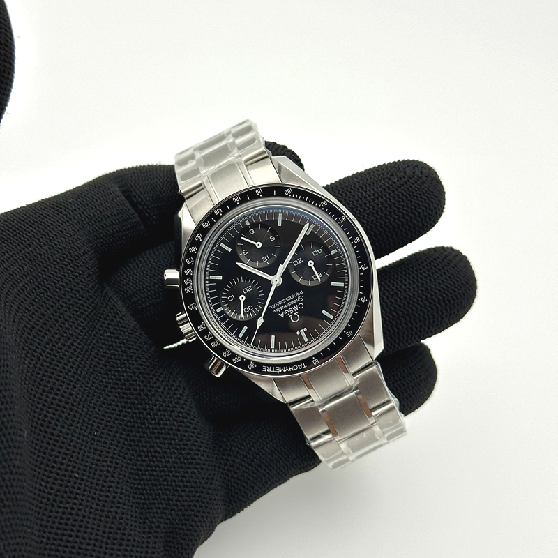 OM공장 오메가 문워치 스피드마스터 프로페셔널 스틸 블랙다이얼 브레이슬릿 SPEEDMASTER PROFESSIONAL SS BLACK DIAL ON SS BRACELET MANUAL WINDING CHRONO MOVEMENT 출고 전 실물 검수사진 4