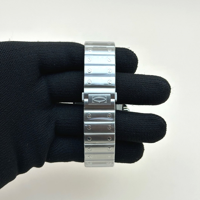 KOR공장 까르띠에 산토스 드 까르띠에 라지 브레이슬릿 SANTOS DE CARTIER LARGE 2018 WHITE DIAL ON SS BRACELET MIYOTA 9015 출고 전 실물 검수사진 8