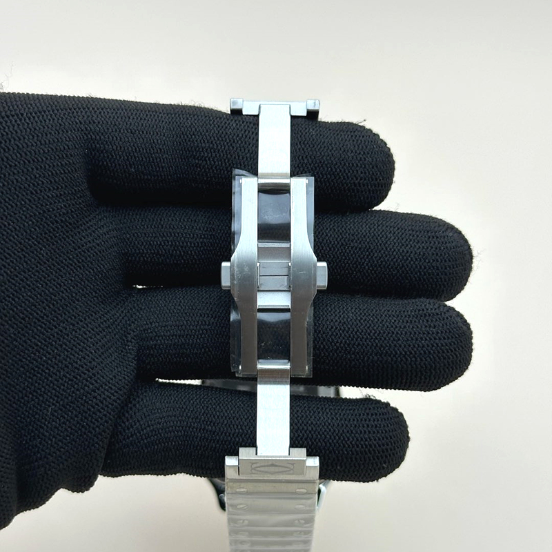 KOR공장 까르띠에 산토스 드 까르띠에 라지 브레이슬릿 SANTOS DE CARTIER LARGE 2018 WHITE DIAL ON SS BRACELET MIYOTA 9015 출고 전 실물 검수사진 9