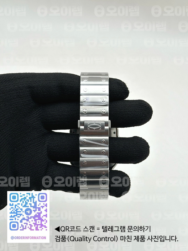 BV공장 까르띠에 산토스 40MM 라지 2018 스틸 블루다이얼 브레이슬릿 Santos de Cartier 40mm 2018 Blue Dial on SS SmartLinks Bracelet MIYOTA 9019 출고 전 실물 검수사진 6