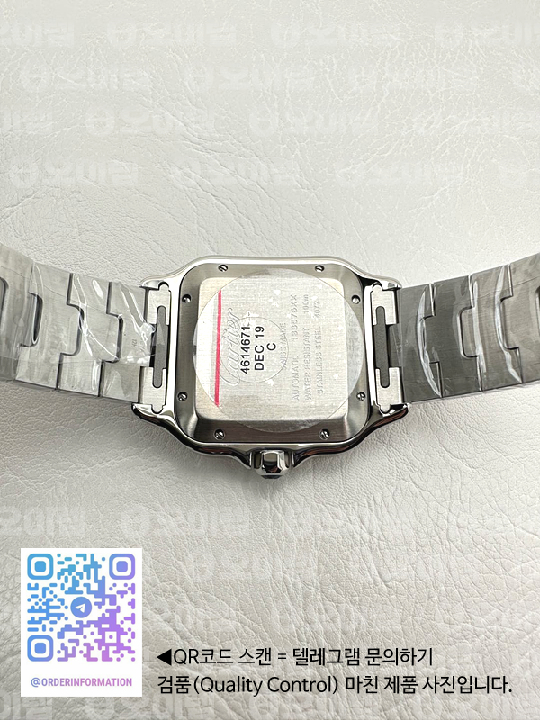 BV공장 까르띠에 산토스 40MM 라지 2018 스틸 블루다이얼 브레이슬릿 Santos de Cartier 40mm 2018 Blue Dial on SS SmartLinks Bracelet MIYOTA 9019 출고 전 실물 검수사진 10