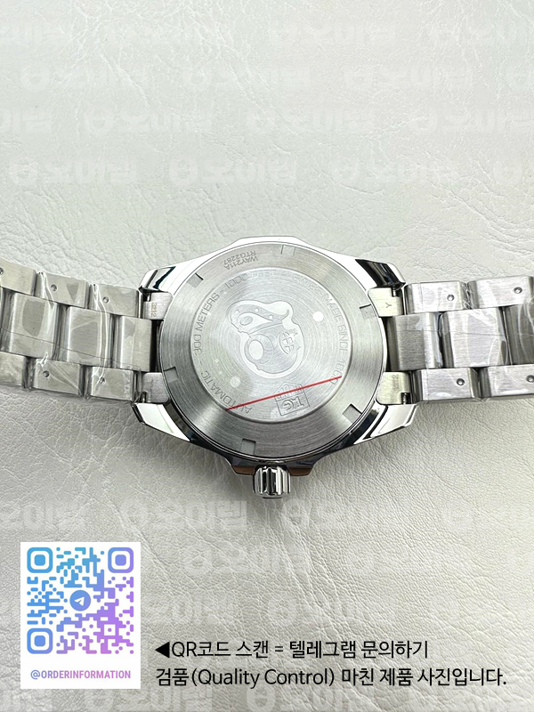 OX공장 태그호이어 아쿠아레이서 칼리버5 41MM 스틸 블랙다이얼 싱글옐로우 브레이슬릿 Aquaracer Calibre 5 SS 41mmCeramic Bezel Black Dial "Single Yellow" on SS Bracelet SW200 출고 전 실물 검수사진 10