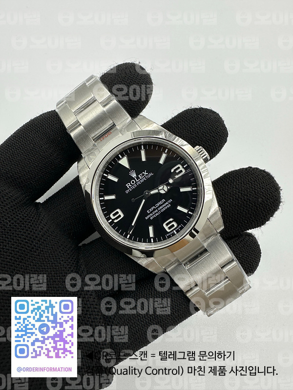 GM공장 롤렉스 904L 익스플로러1 스틸 블랙다이얼 브레이슬릿 Explorer I 214270 39mm Black Dial on SS Bracelet SA3132 출고 전 실물 검수사진 2
