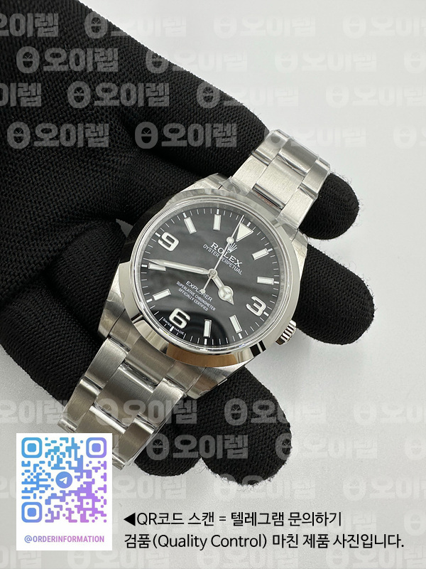 GM공장 롤렉스 904L 익스플로러1 스틸 블랙다이얼 브레이슬릿 Explorer I 214270 39mm Black Dial on SS Bracelet SA3132 출고 전 실물 검수사진 5