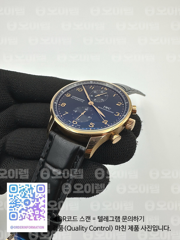 ZF공장 IWC 포르투기저 3714 크로노그래프 로즈골드 금통 블랙다이얼 v3 출고 전 실물 검수사진 4