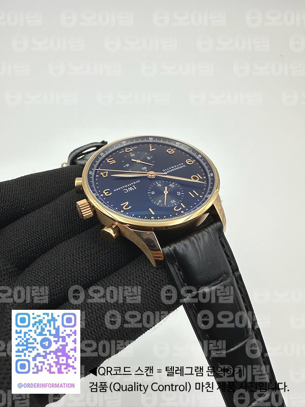 ZF공장 IWC 포르투기저 3714 크로노그래프 로즈골드 금통 블랙다이얼 v3 출고 전 실물 검수사진 5