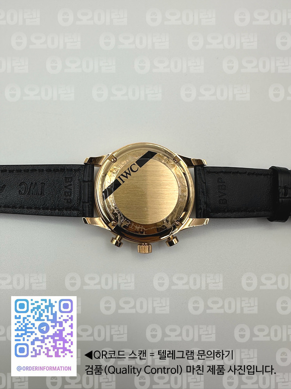 ZF공장 IWC 포르투기저 3714 크로노그래프 로즈골드 금통 블랙다이얼 v3 출고 전 실물 검수사진 13