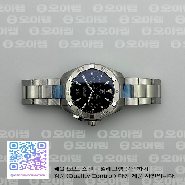 태그호이어 아쿠아레이서 데이트 블랙다이얼 스위스 론다 쿼츠 출고 전 실물 검수사진 4