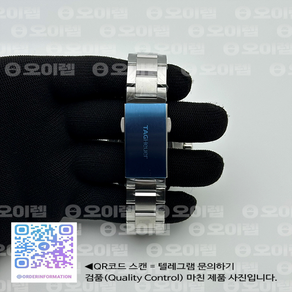 태그호이어 아쿠아레이서 데이트 블랙다이얼 스위스 론다 쿼츠 출고 전 실물 검수사진 11