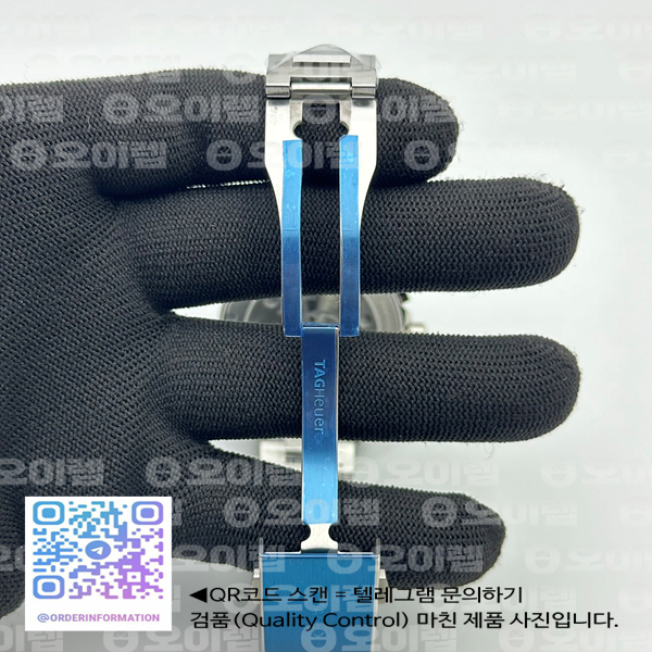 태그호이어 아쿠아레이서 데이트 블랙다이얼 스위스 론다 쿼츠 출고 전 실물 검수사진 12