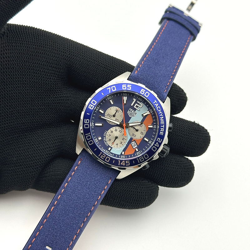 태그호이어 포뮬러1 43MM  쿼츠 TAG Heuer Formula 1 Gulf GULF Edition 출고 전 실물 검수사진 5