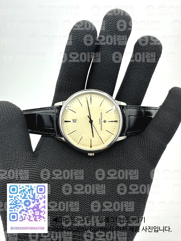 FK공장 바쉐론콘스탄틴 패트리모니 화이트다이얼 가죽스트랩 Patrimony Date SS White Dial on Black Leather Strap MIYOTA 9015 출고 전 실물 검수사진 4