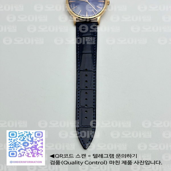 KZ공장 패트리모니 칼라트라바 로즈골드 금통 블루다이얼 블루가죽스트랩 Patrimony Calatrava RG Blue Dial on Blue Leather Strap MIYOTA 9015 출고 전 실물 검수사진 12