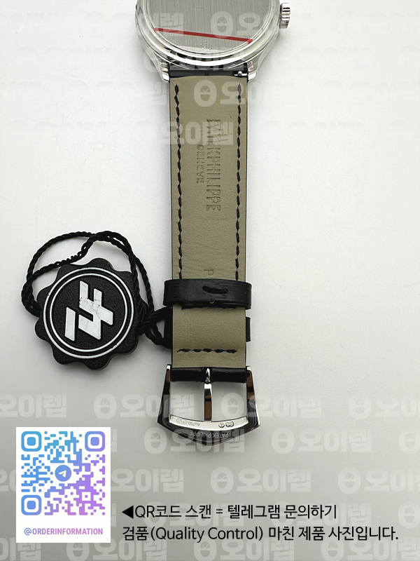 ZF공장 파텍필립 칼라트라바 블랙다이얼 블랙가죽스트랩 Calatrava 5227 SS Black Dial on Black Leather Strap 324CS 출고 전 실물 검수사진 12