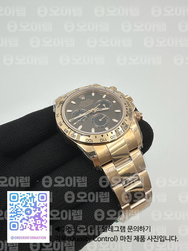 OM공장 롤렉스 데이토나 로즈골드금통 브라운다이얼 브레이슬릿 Daytona 116505 RG/RG Brown/Stk OMF A7750 4130 Mod 출고 전 실물 검수사진 3