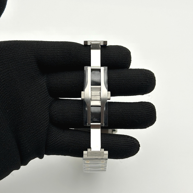 BV공장 까르띠에 산토스 2018 미디움 옐로우골드콤비 화이트다이얼 스마트링크브레이슬릿 Santos De Cartier Ladies 35mm YG/SS Wht BVF MY9039 출고 전 실물 검수사진 7