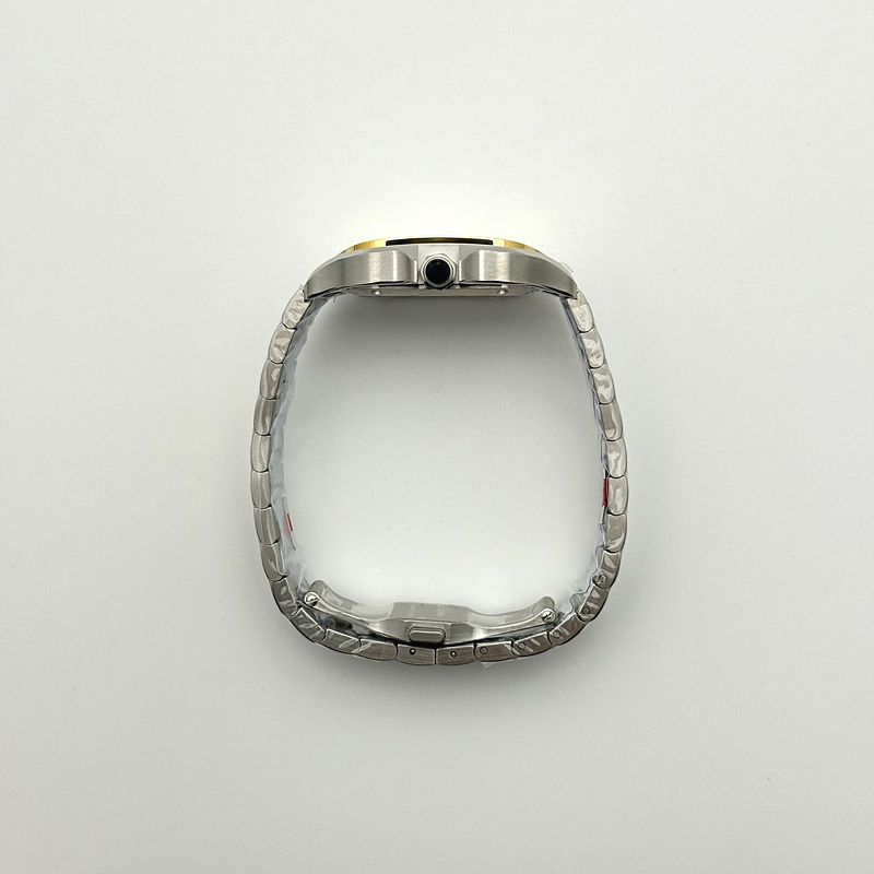 BV공장 까르띠에 산토스 2018 미디움 옐로우골드콤비 화이트다이얼 스마트링크브레이슬릿 Santos De Cartier Ladies 35mm YG/SS Wht BVF MY9039 출고 전 실물 검수사진 9