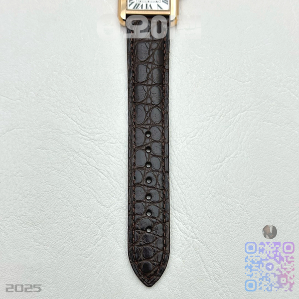 K11공장 까르띠에 로즈골드금통 탱크솔로 24MM 악어가죽스트랩 Tank Solo 24mm K11F RG White Dial on Brown Leather Strap Ronda Quartz 출고 전 실물 검수사진 11