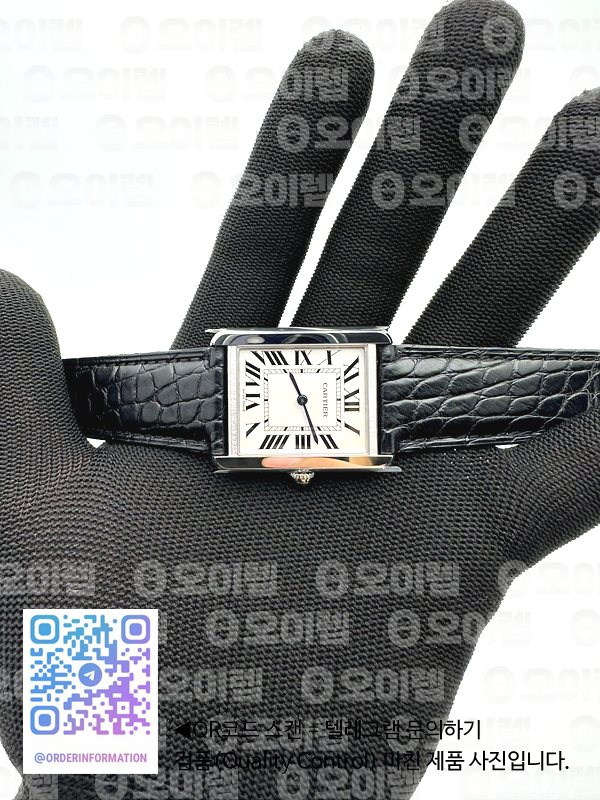 K11공장 까르띠에 탱크솔로 27MM 악어가죽스트랩 Tank Solo 27mm K11F SS White Dial on Black Croco Strap Ronda Quartz 출고 전 실물 검수사진 2